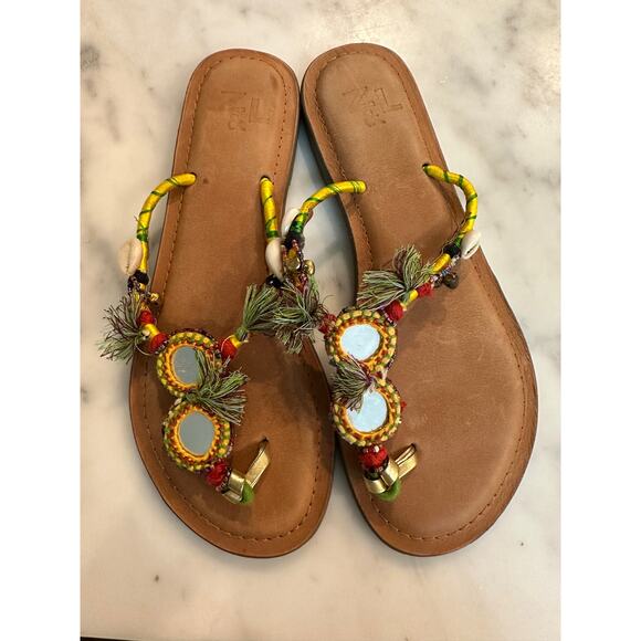 Z & L TAN MULTI SHOE SIZE 38 SANDALS - Picture 1 of 3